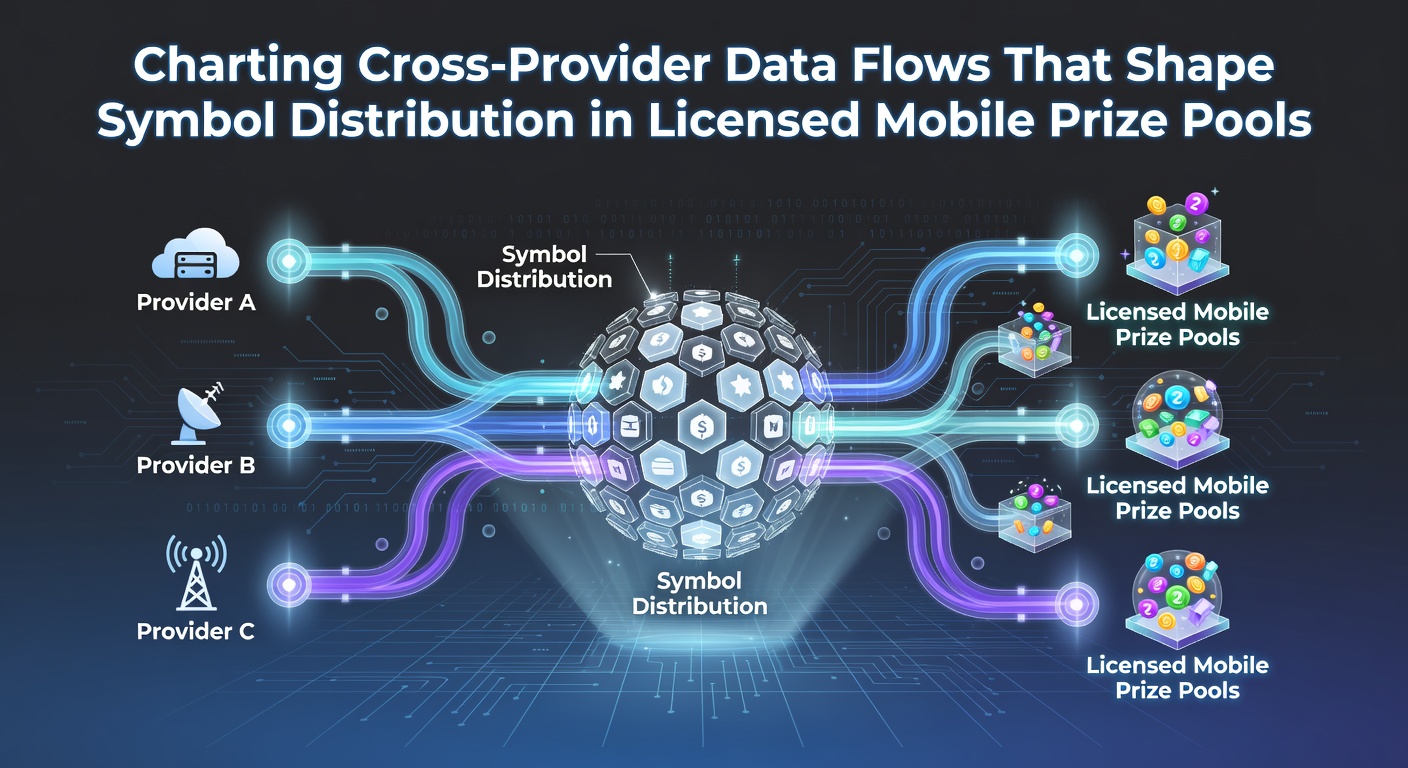 Darstellung von Datenflüssen zwischen mobilen Glücksspielanbietern und deren Einfluss auf Symbolverteilungen