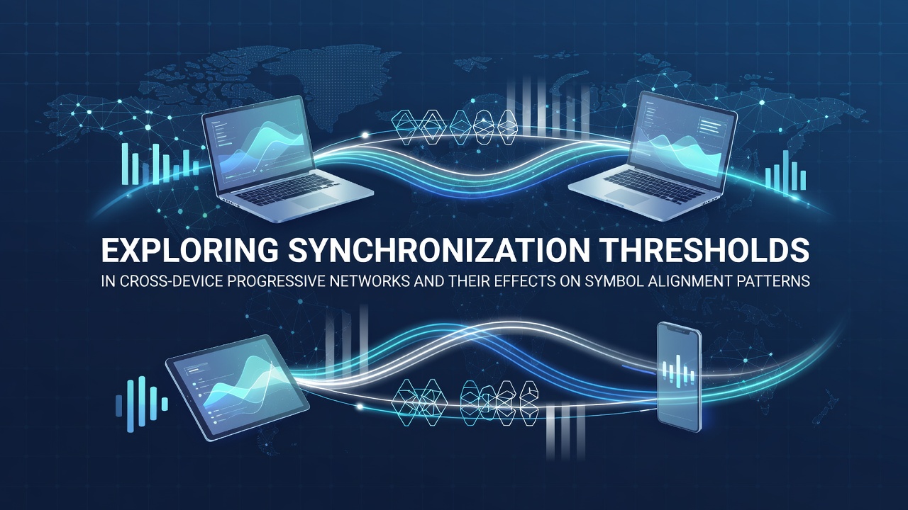 Darstellung von Synchronisationsprozessen in mobilen progressiven Netzwerken mit Fokus auf geräteübergreifende Datenflüsse und Symbolmuster