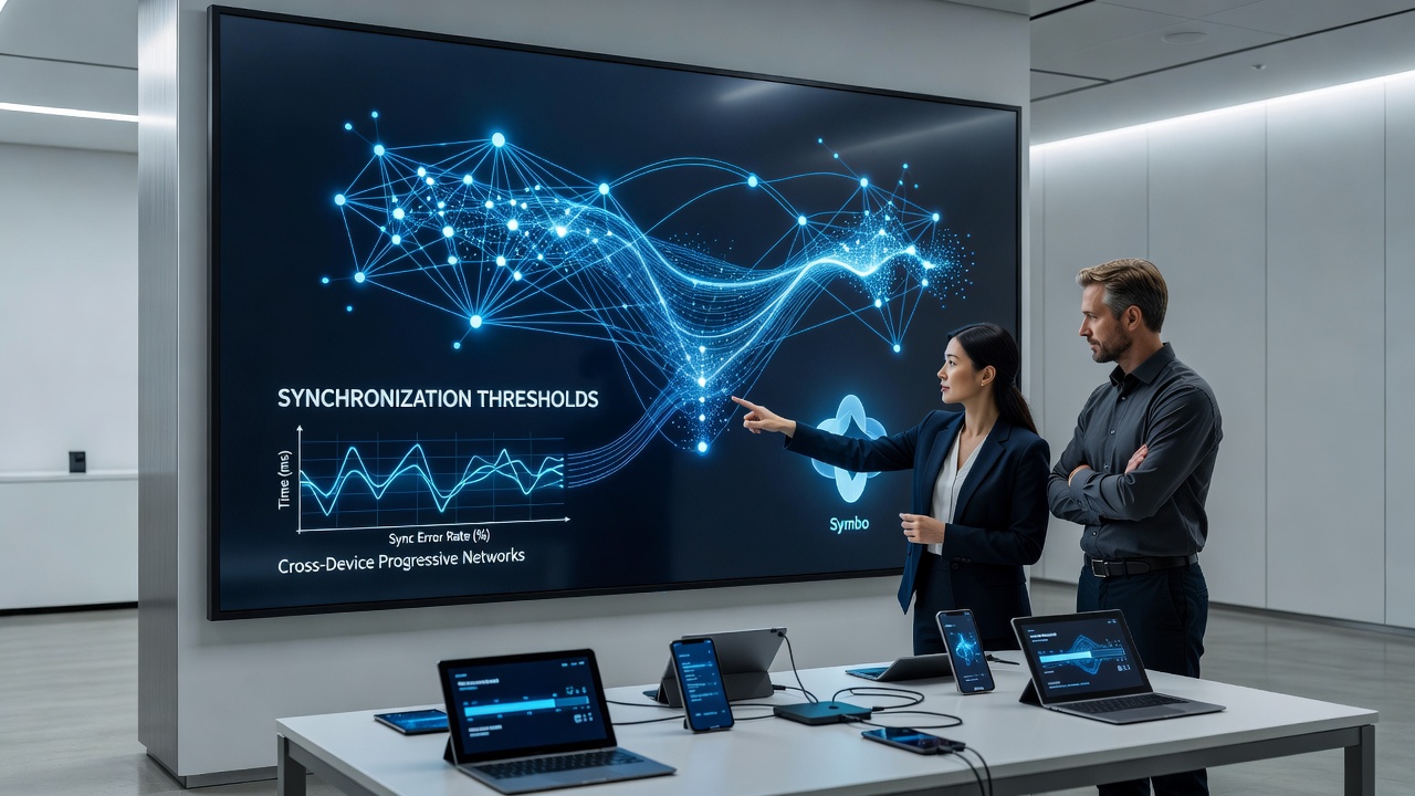 Analyse von Symbolausrichtungsmustern unter Einfluss variabler Synchronisationsschwellen in progressiven Netzwerken
